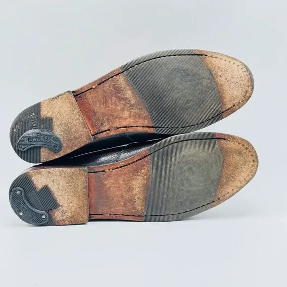 Cole Haan Loafers Mens 10.5 Brown Pebbled Leather Penny Casual Vintage Shoes