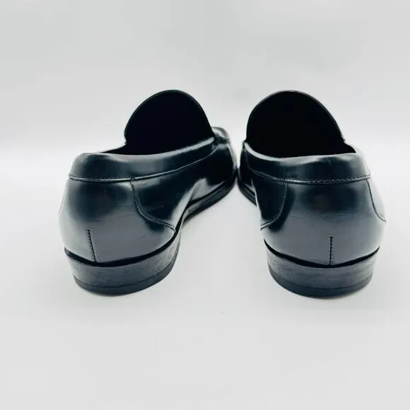 Cole Haan Loafers Mens 8.5 Black Leather Vintage Slip On Casual Comfort Shoes