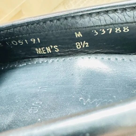 Cole Haan Loafers Mens 8.5 Black Leather Vintage Slip On Casual Comfort Shoes