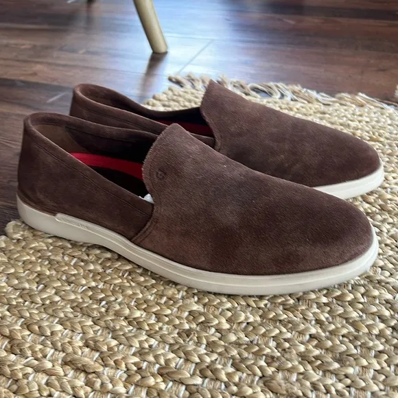 Cole Haan Men's 10M Grand Ambition Slip-On Loafers in Bloodstone-Oxford Tan