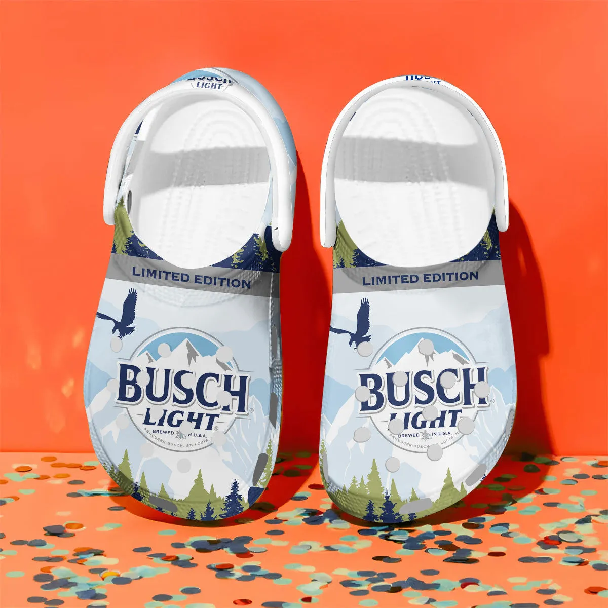 Cool Busch Light Beer Clogs