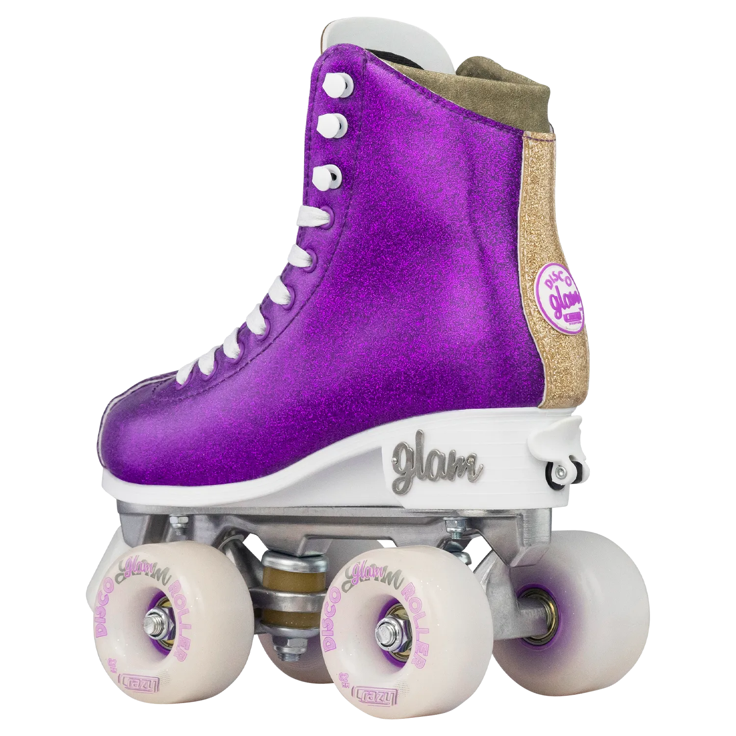 Crazy Glam Adjustable Roller Skates Purple/Gold