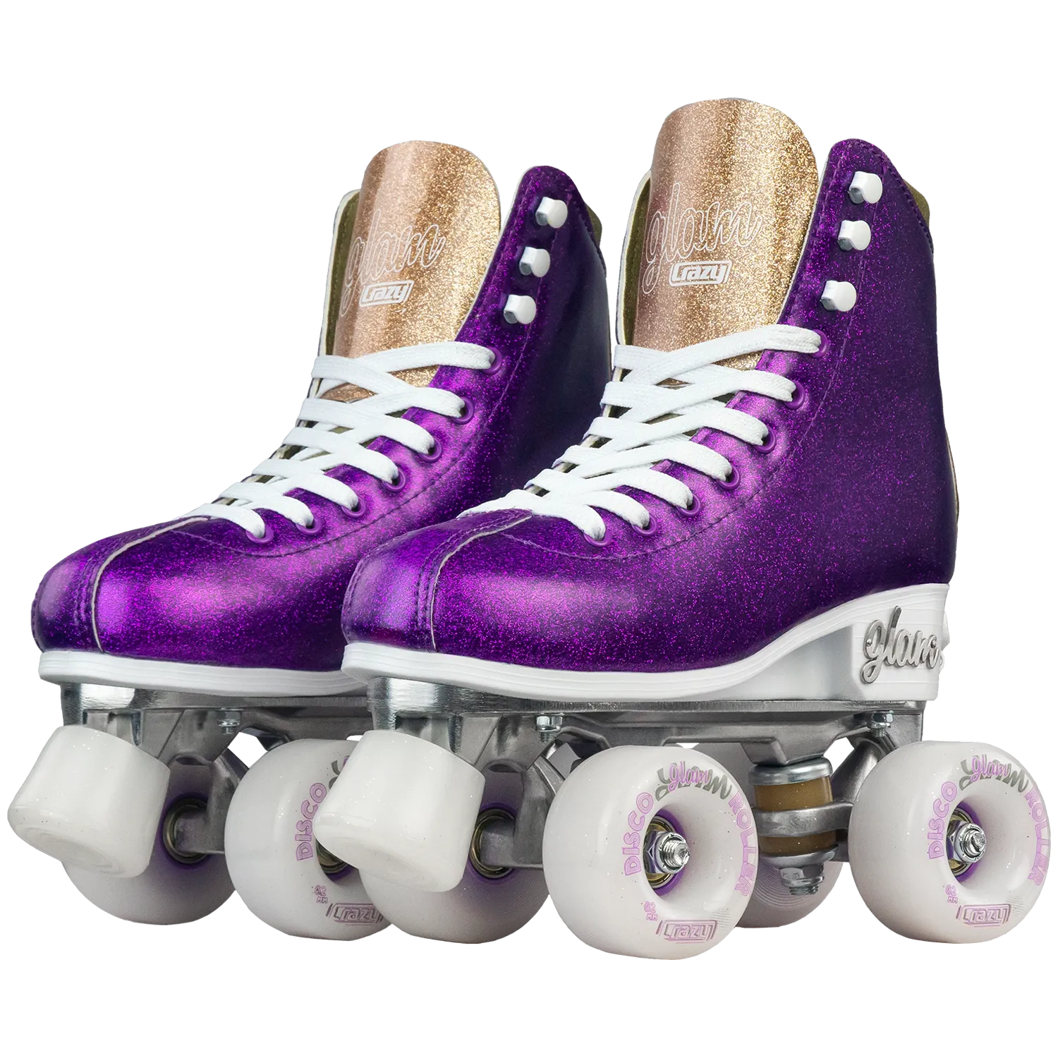 Crazy Glam Adjustable Roller Skates Purple/Gold