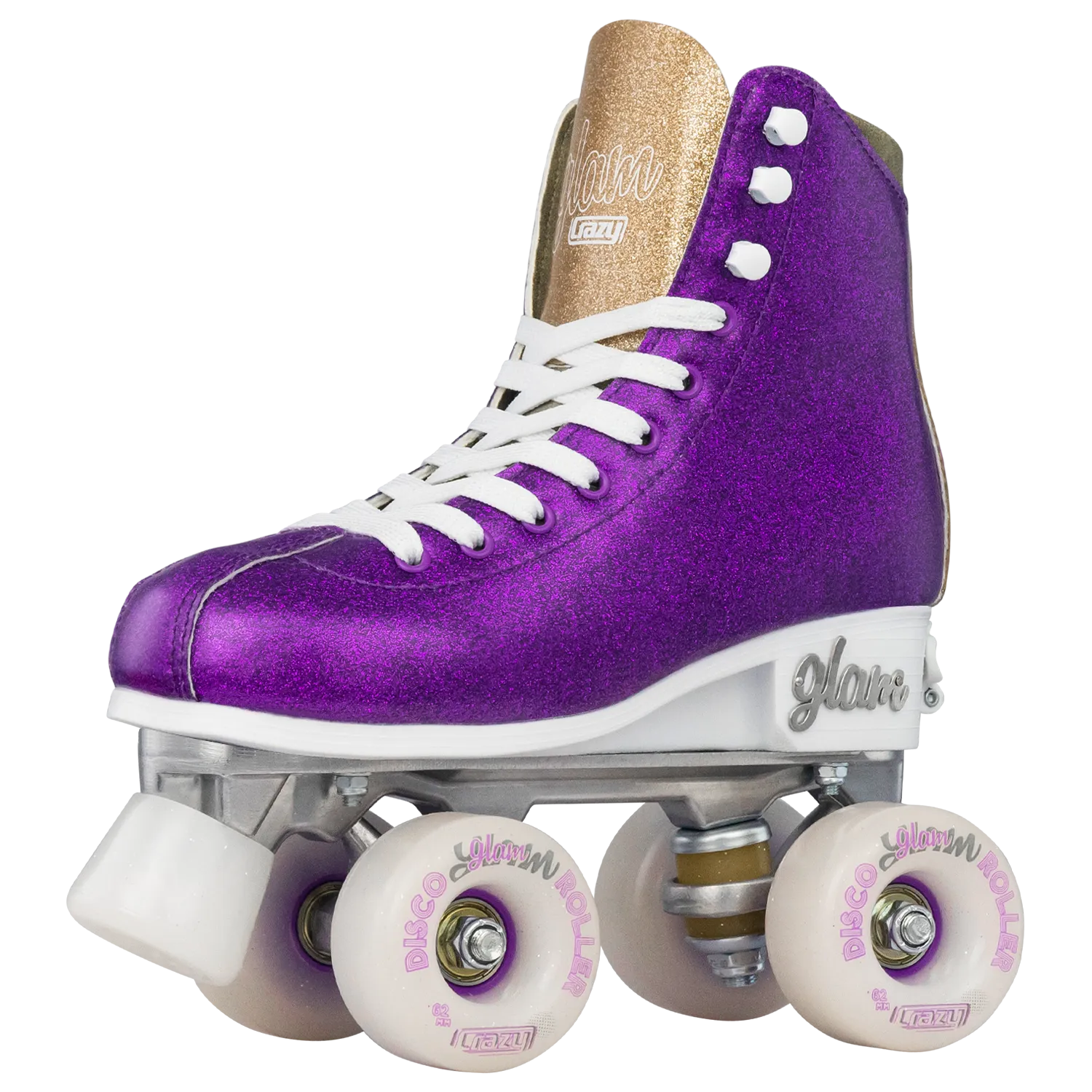 Crazy Glam Adjustable Roller Skates Purple/Gold