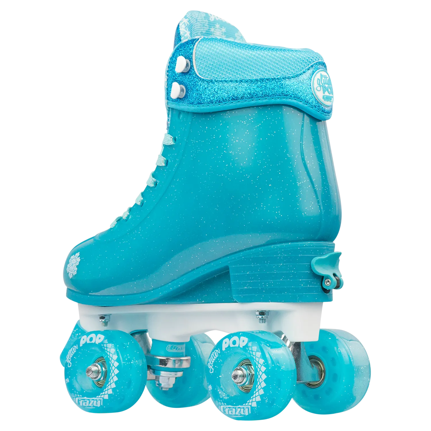 Crazy Glitter Pop Roller Skates Teal