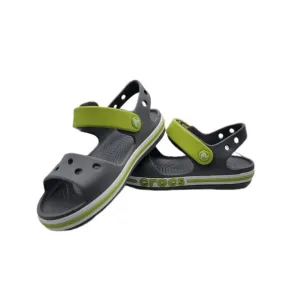 Crocs Sandals Bayaband Big Boys Size C12 Casual Sandals Grey And Green