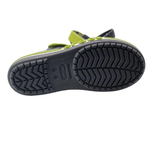 Crocs Sandals Bayaband Big Boys Size C12 Casual Sandals Grey And Green