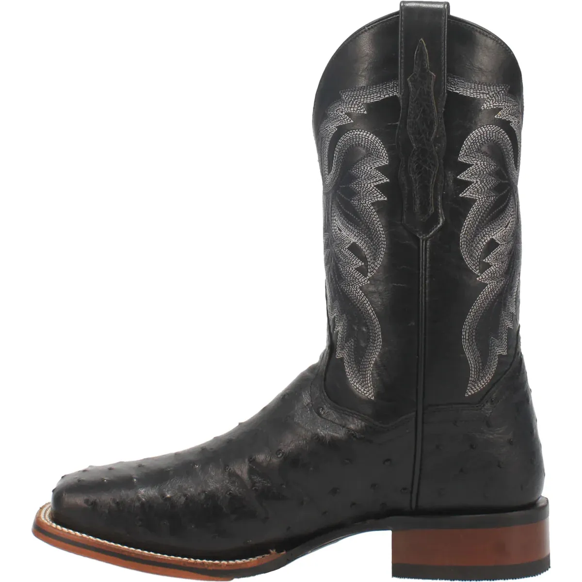 Dan Post Men's Alamosa Black  Full Quill Ostrich Boot | Dp4873