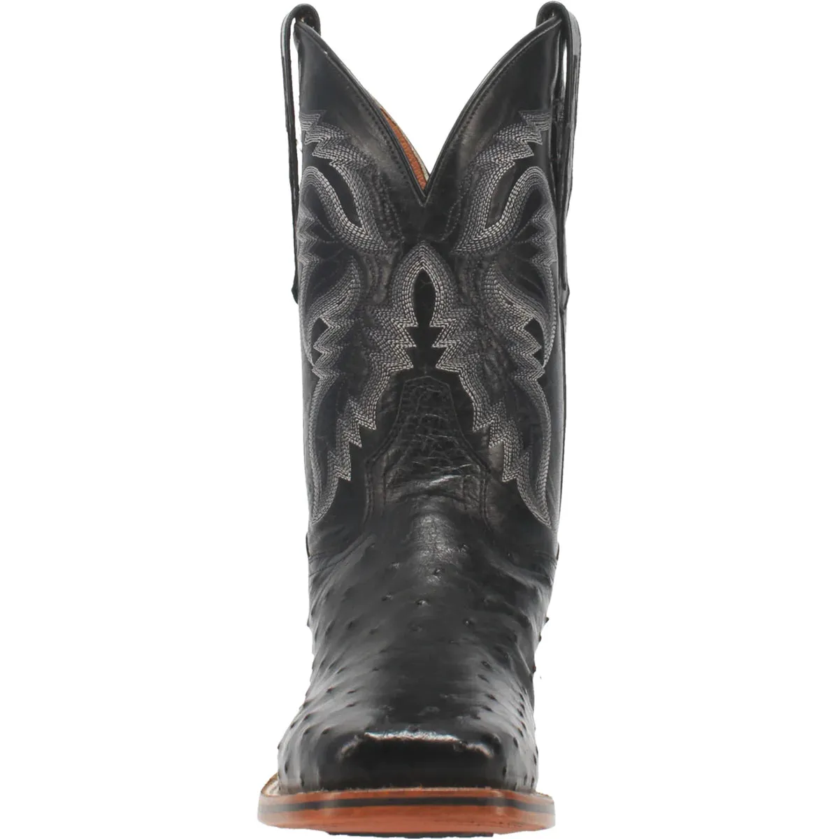 Dan Post Men's Alamosa Black  Full Quill Ostrich Boot | Dp4873