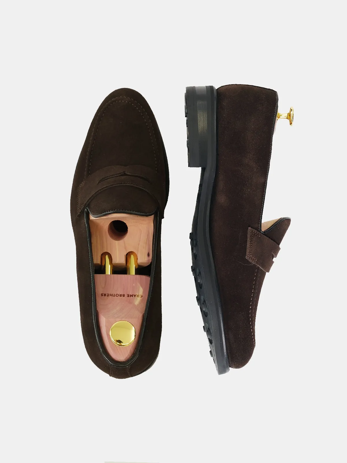 Dark Brown Suede Penny  Loafer