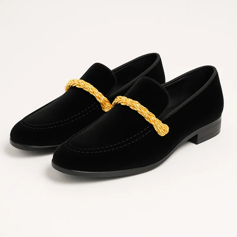 Domoir | Suede Ribbon Loafers