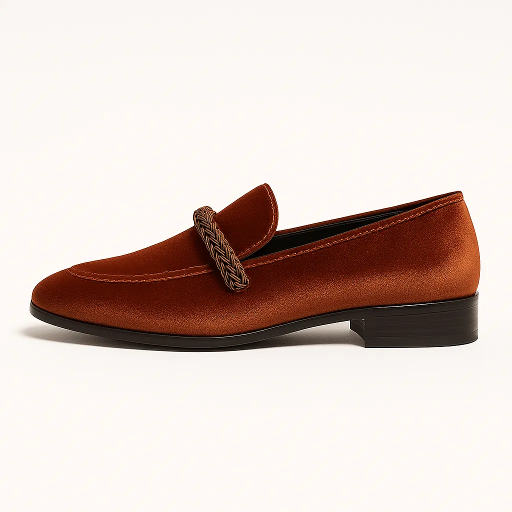 Domoir | Suede Ribbon Loafers