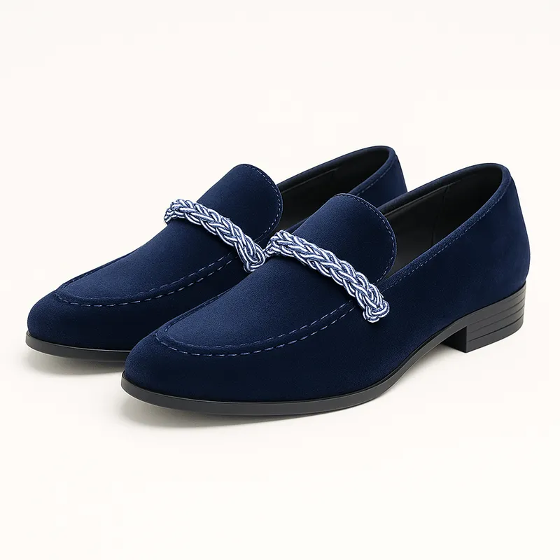 Domoir | Suede Ribbon Loafers