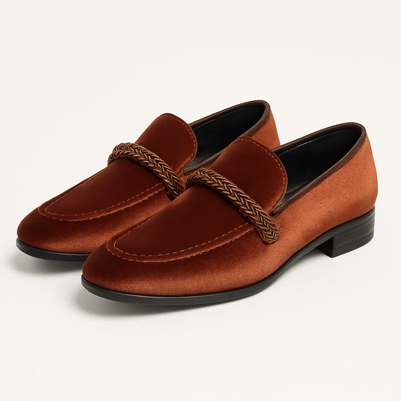 Domoir | Suede Ribbon Loafers