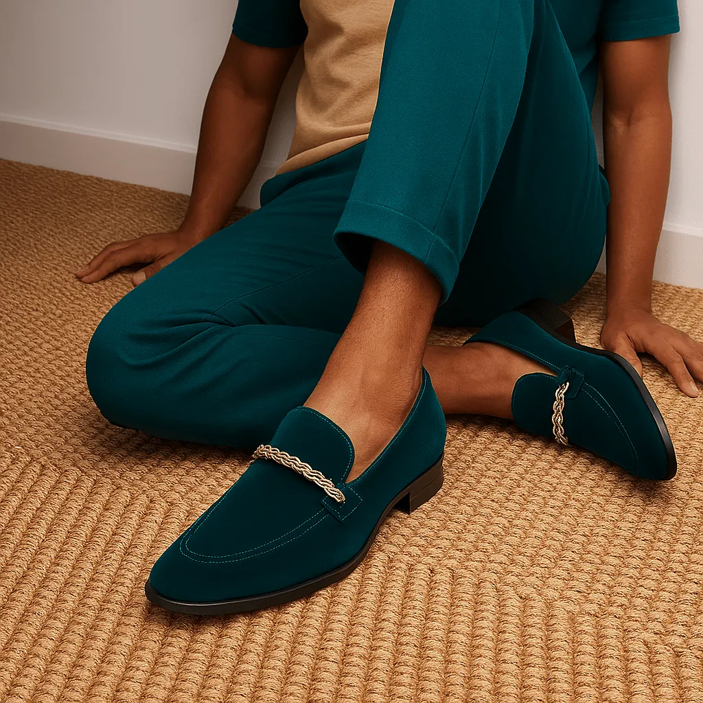 Domoir | Suede Ribbon Loafers