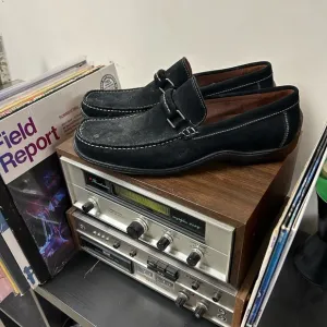 Donald J. Pliner black suede loafers NEW