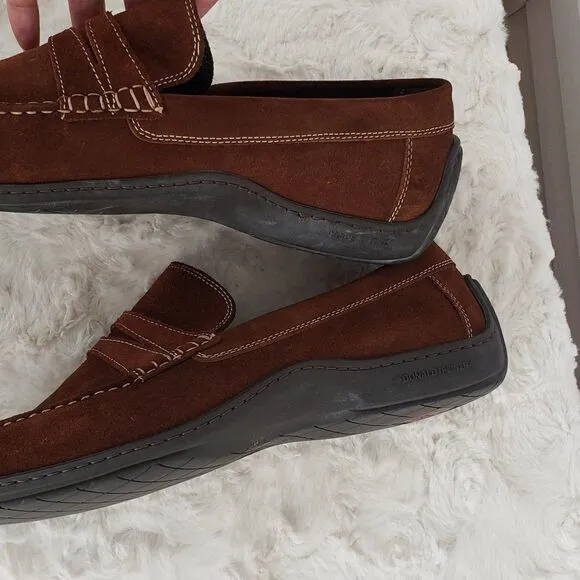 Donald Pliner Endo Brown Suede Loafers Size 10.5