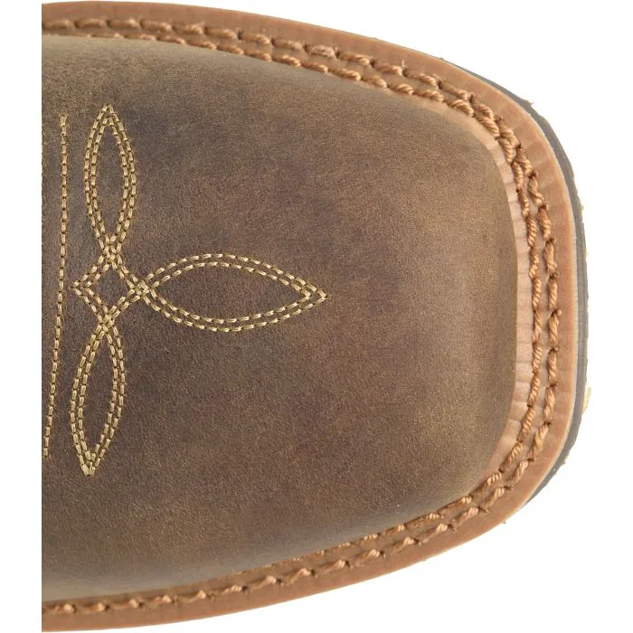 Double H Men's Cascade 11" Wide Square Toe Roper Western Work Boot -Brown- DH4160