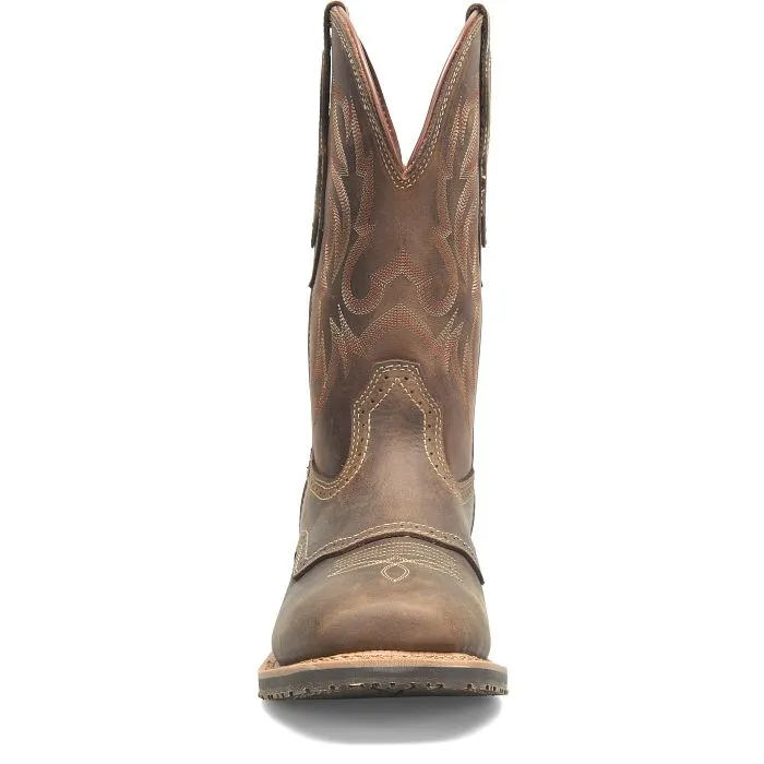 Double H Men's Cascade 11" Wide Square Toe Roper Western Work Boot -Brown- DH4160