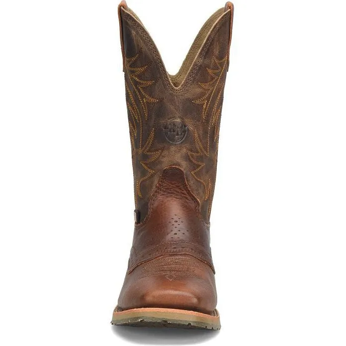 Double H Men's Feller 11" Square Toe Western Work Boot -Brown- DH4653