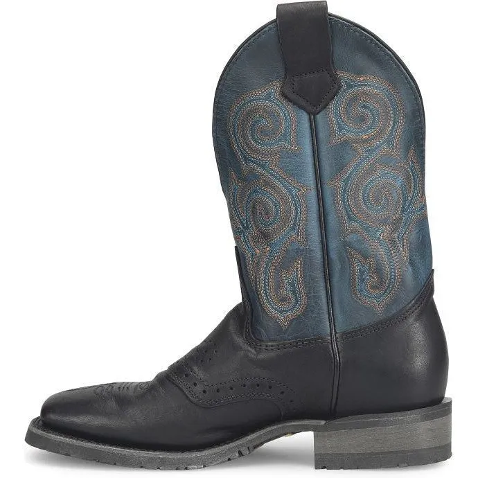 Double H Men's Nolen 11" Square Toe Roper Western Classic Boot- Black- DH4660
