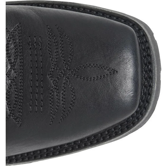 Double H Men's Nolen 11" Square Toe Roper Western Classic Boot- Black- DH4660
