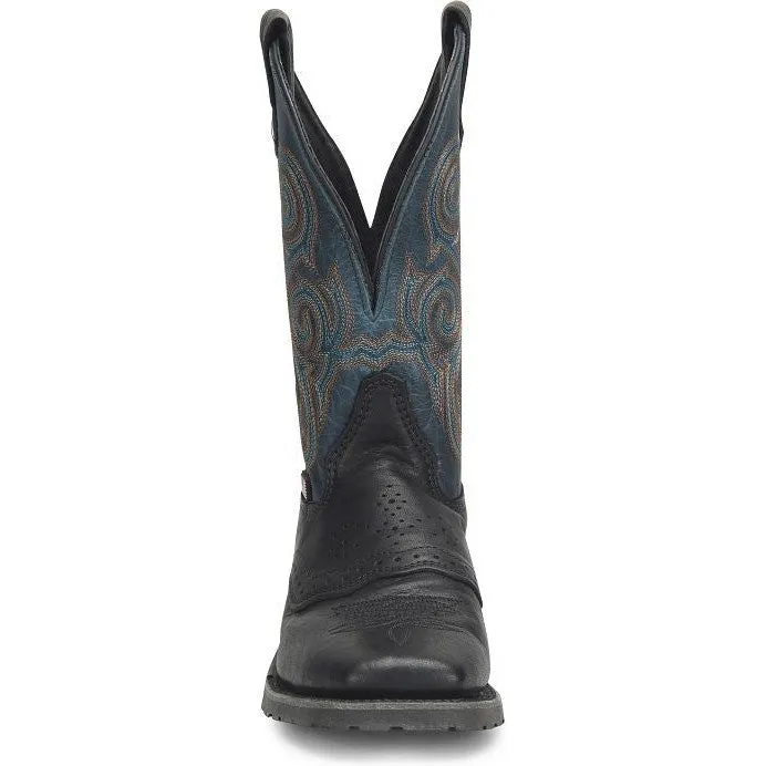Double H Men's Nolen 11" Square Toe Roper Western Classic Boot- Black- DH4660