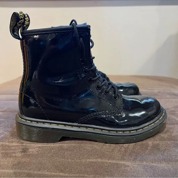 Dr. Martens Black Patent Leather Boots 1460 Size US 13c