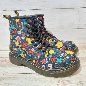 Dr. Martens Kids New floral canvas boots