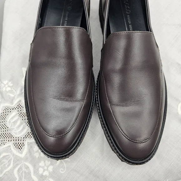 Ecco Incise Tailored Loafer Shale Brown Size 7 EUC