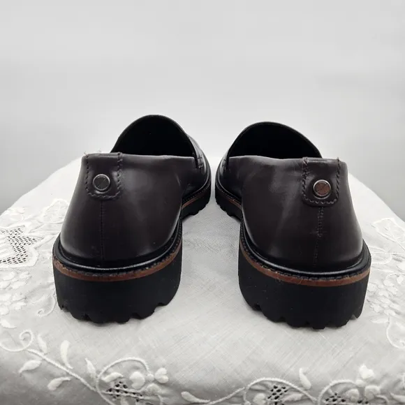 Ecco Incise Tailored Loafer Shale Brown Size 7 EUC