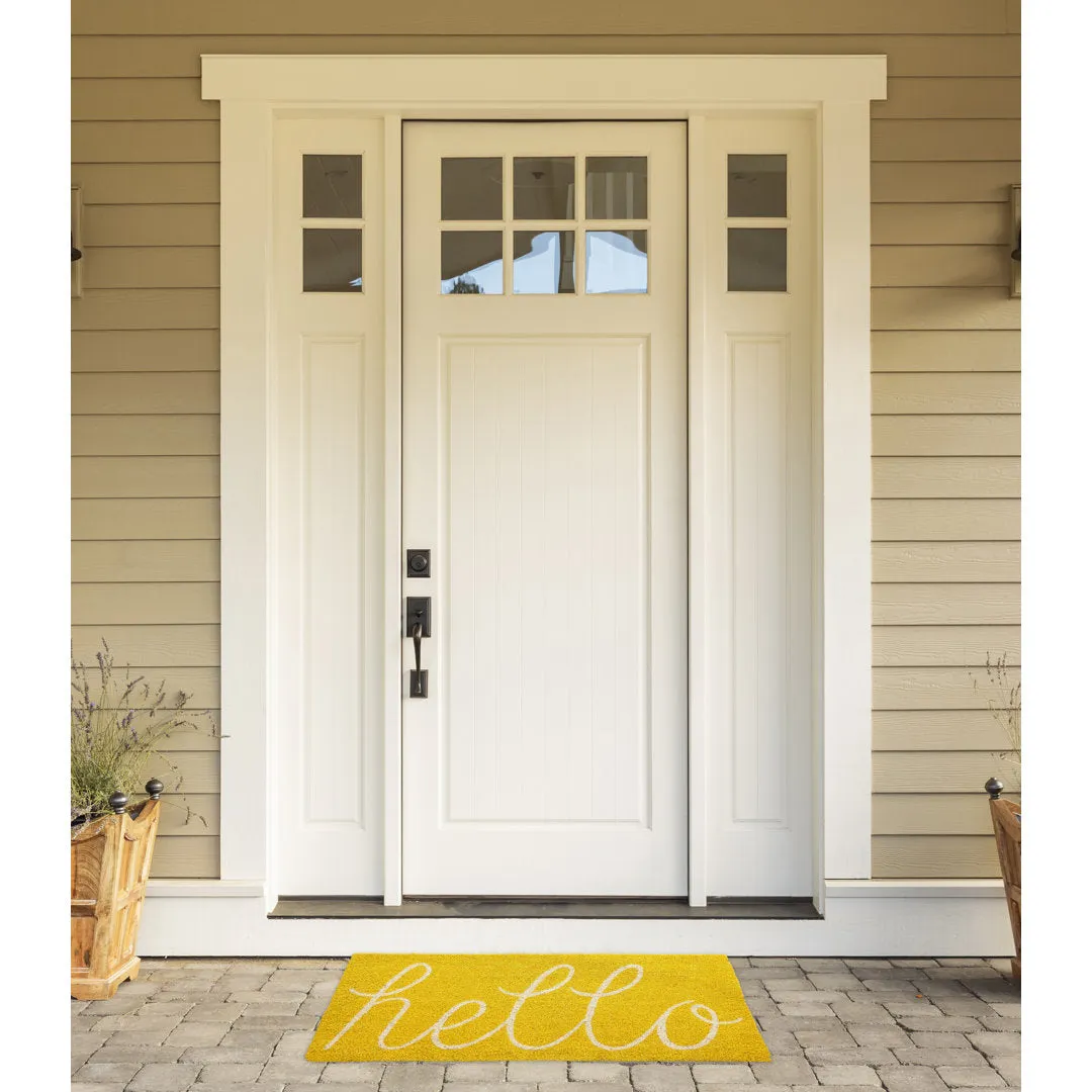 Epes 30 in. x 18 in. Non-Slip Outdoor Door Mat Winston Porter Color: Yellow