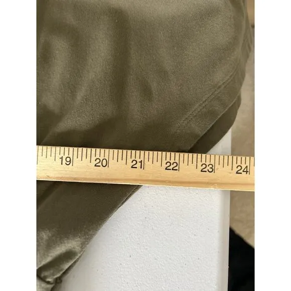 Everlane The Organic Cotton Waisted Midi Dress in Kalamata Olive Women's Large