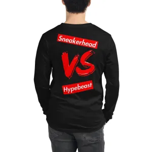 Exclusive "Sneakerhead vs Hypebeast" Unisex Long Sleeve Tee