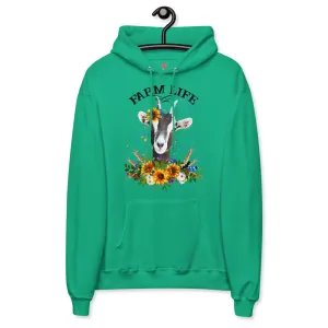 Farm Life Goat Unisex Fleece Hoodie