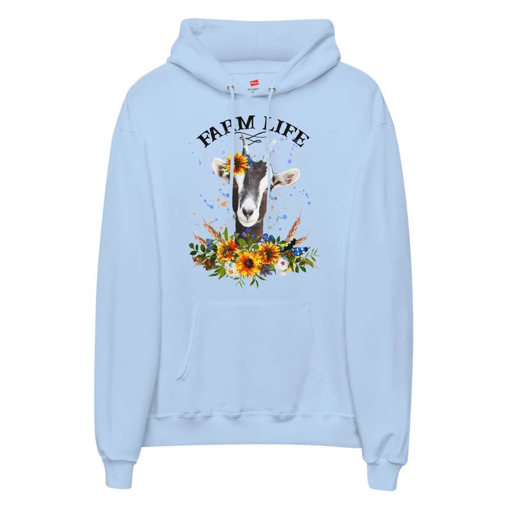 Farm Life Goat Unisex Fleece Hoodie