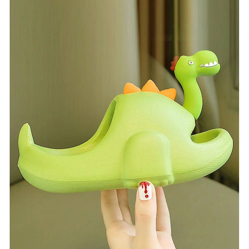 Fluoroscent 3d Long Neck Dino Slip on Clogs, Summer/Monsoon all season Footwear for Toddlers & Kids