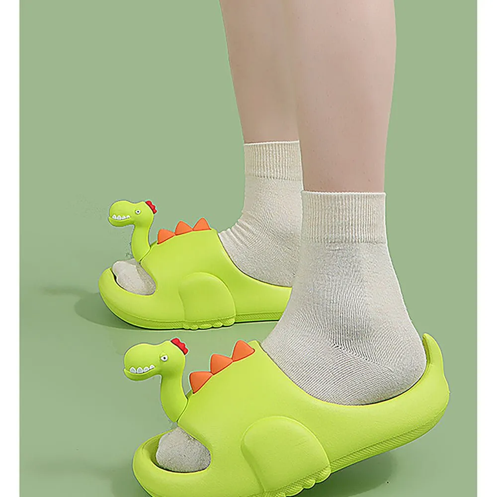Fluoroscent 3d Long Neck Dino Slip on Clogs, Summer/Monsoon all season Footwear for Toddlers & Kids