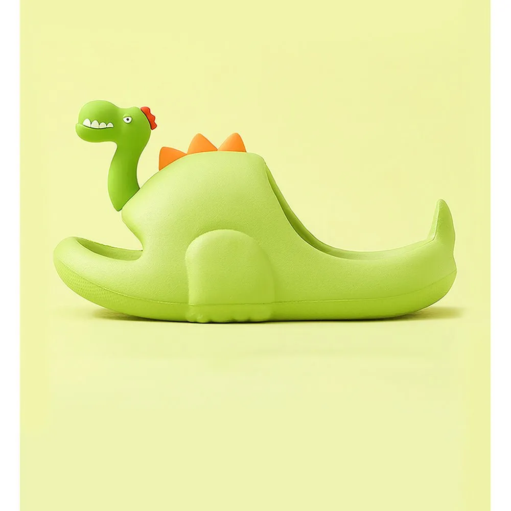 Fluoroscent 3d Long Neck Dino Slip on Clogs, Summer/Monsoon all season Footwear for Toddlers & Kids