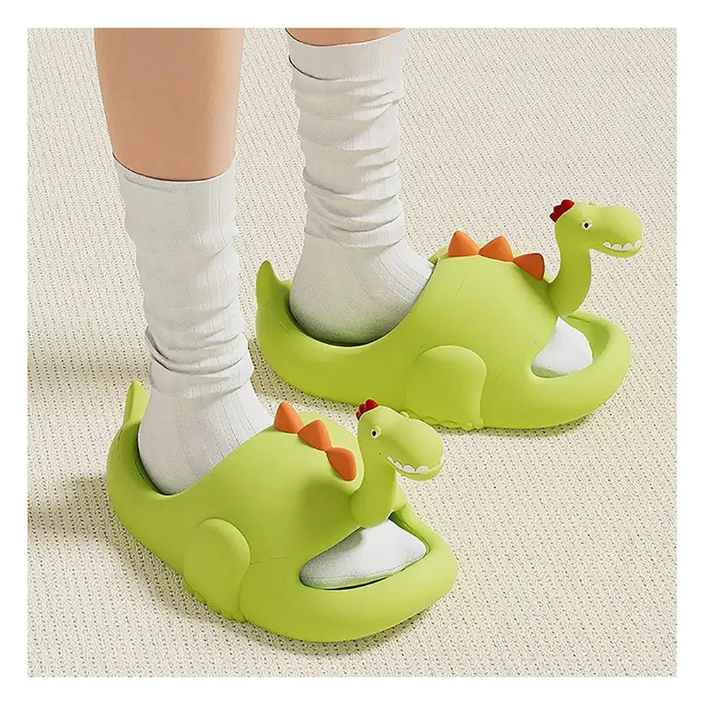 Fluoroscent 3d Long Neck Dino Slip on Clogs, Summer/Monsoon all season Footwear for Toddlers & Kids