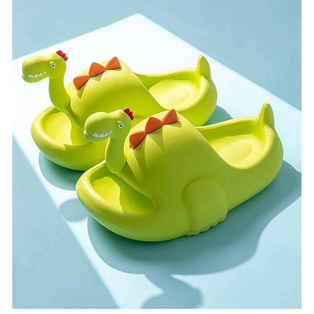 Fluoroscent 3d Long Neck Dino Slip on Clogs, Summer/Monsoon all season Footwear for Toddlers & Kids