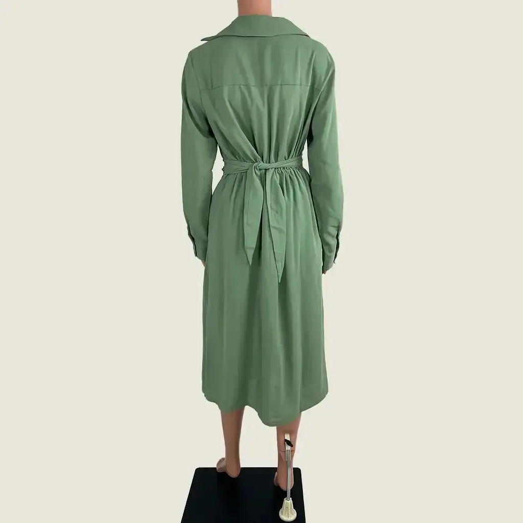 Forcast Elaine Twisted Tie Front Dress 8