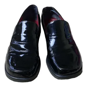 Franco Sarto Slip On Black Bocca Patent Leather Loafers​​​​