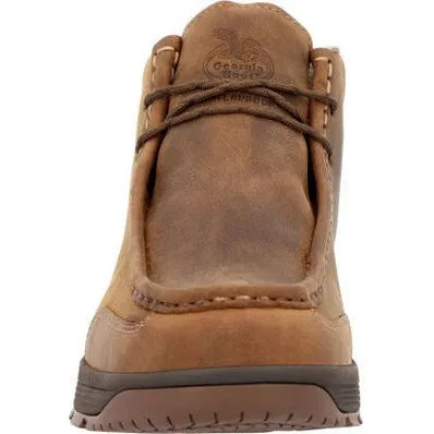 Georgia Men's Athens Superlyte 5" Alloy Toe Waterproof Wallabee Boot- Brown- GB00647