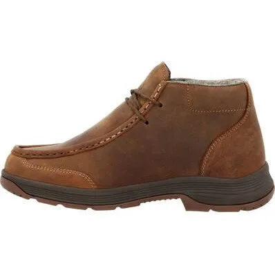 Georgia Men's Athens Superlyte 5" Alloy Toe Waterproof Wallabee Boot- Brown- GB00647