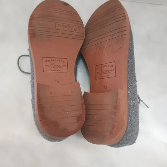 G.H. Bass - Gray Emmie Lace Up Spring Casual Loafers. Size 7.5