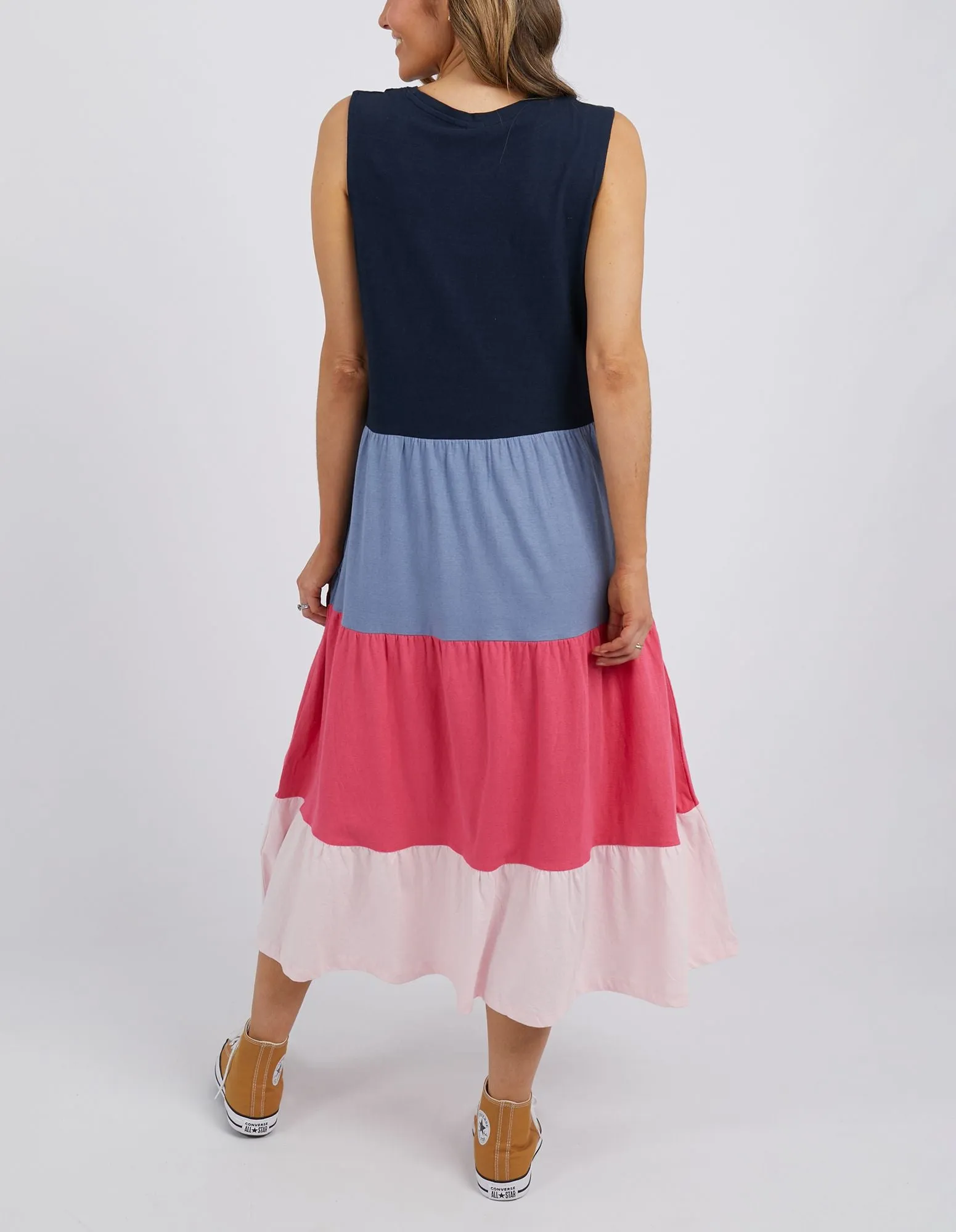 Gradient tiered dress