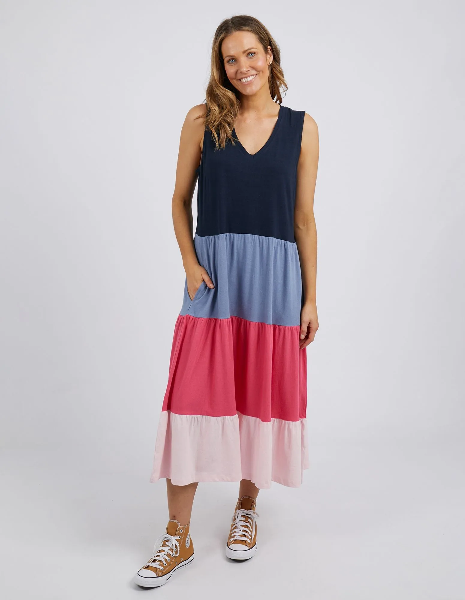 Gradient tiered dress