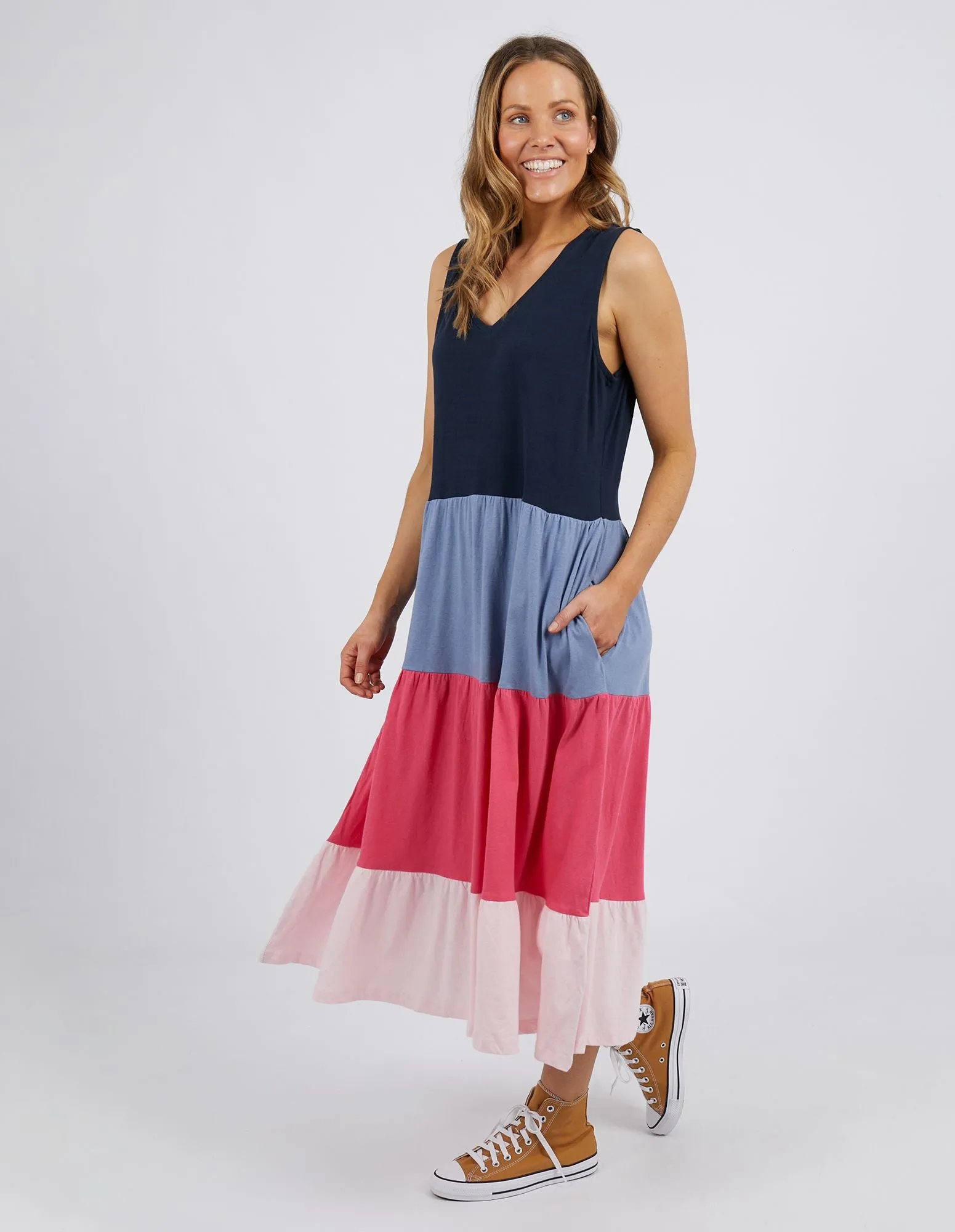 Gradient tiered dress