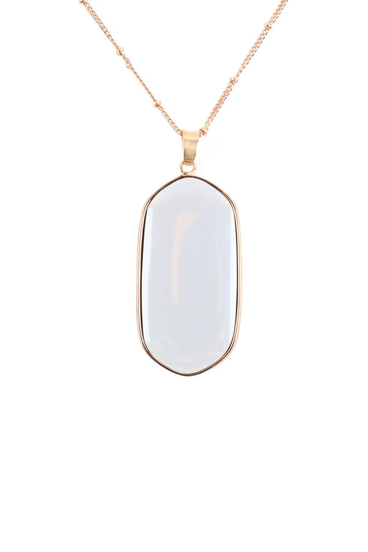 Hdn3184 - Stone Pendant Charm Necklace